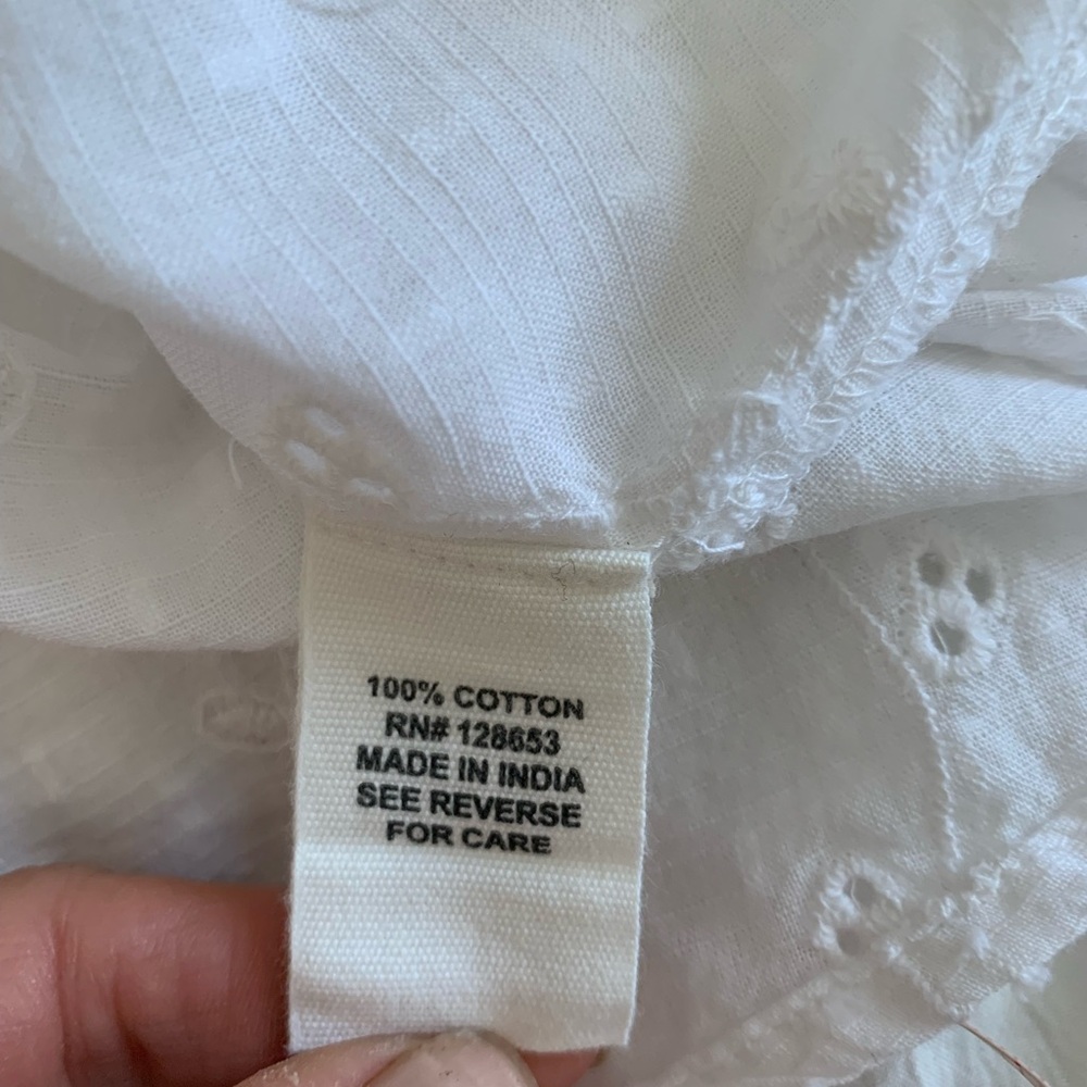 NWT Joie White Tie Front Blouse with Relaxed Fit - Picture 11 of 15
